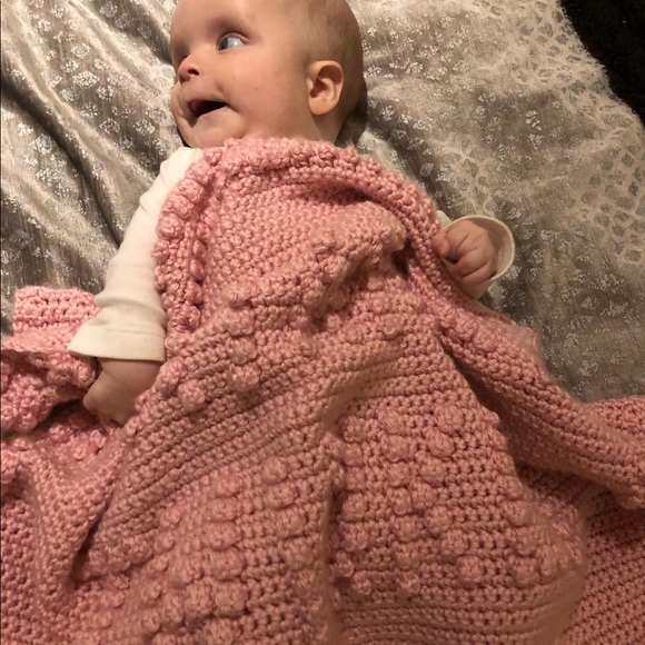 Crochet Baby Afghan. Twinkle Twinkle Little Star⭐️ - BLUE - Picture 3 of 3